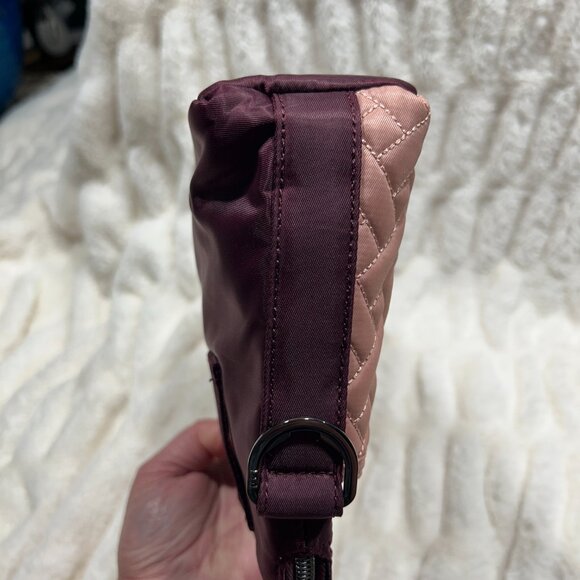 Retired Lug Pirouette Quilted RFID 2-in-1 Crossbody & Belt Bag in Wine Blush - Picture 7 of 10